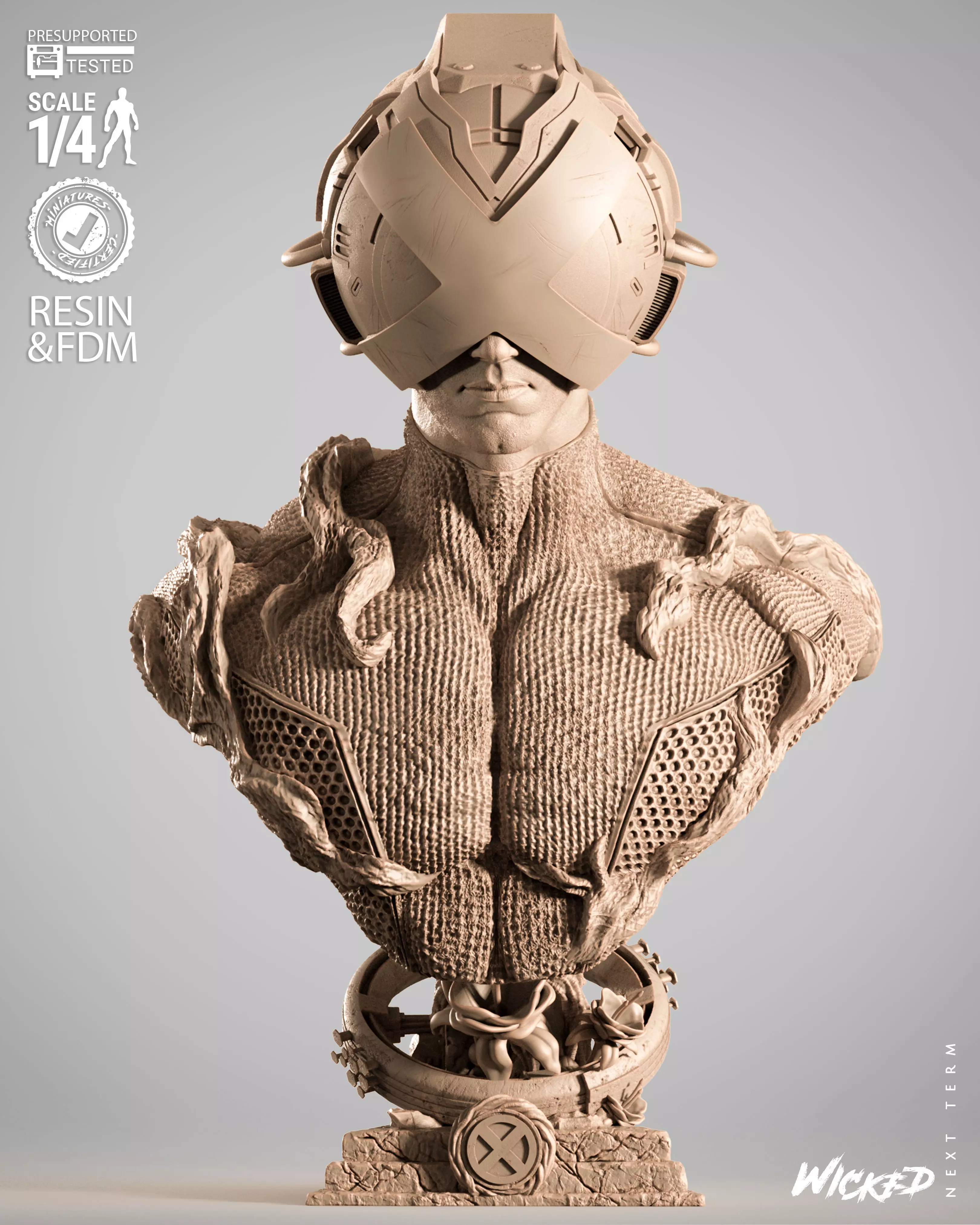 Wicked Marvel Professor Portrait Bust 3D print model_11