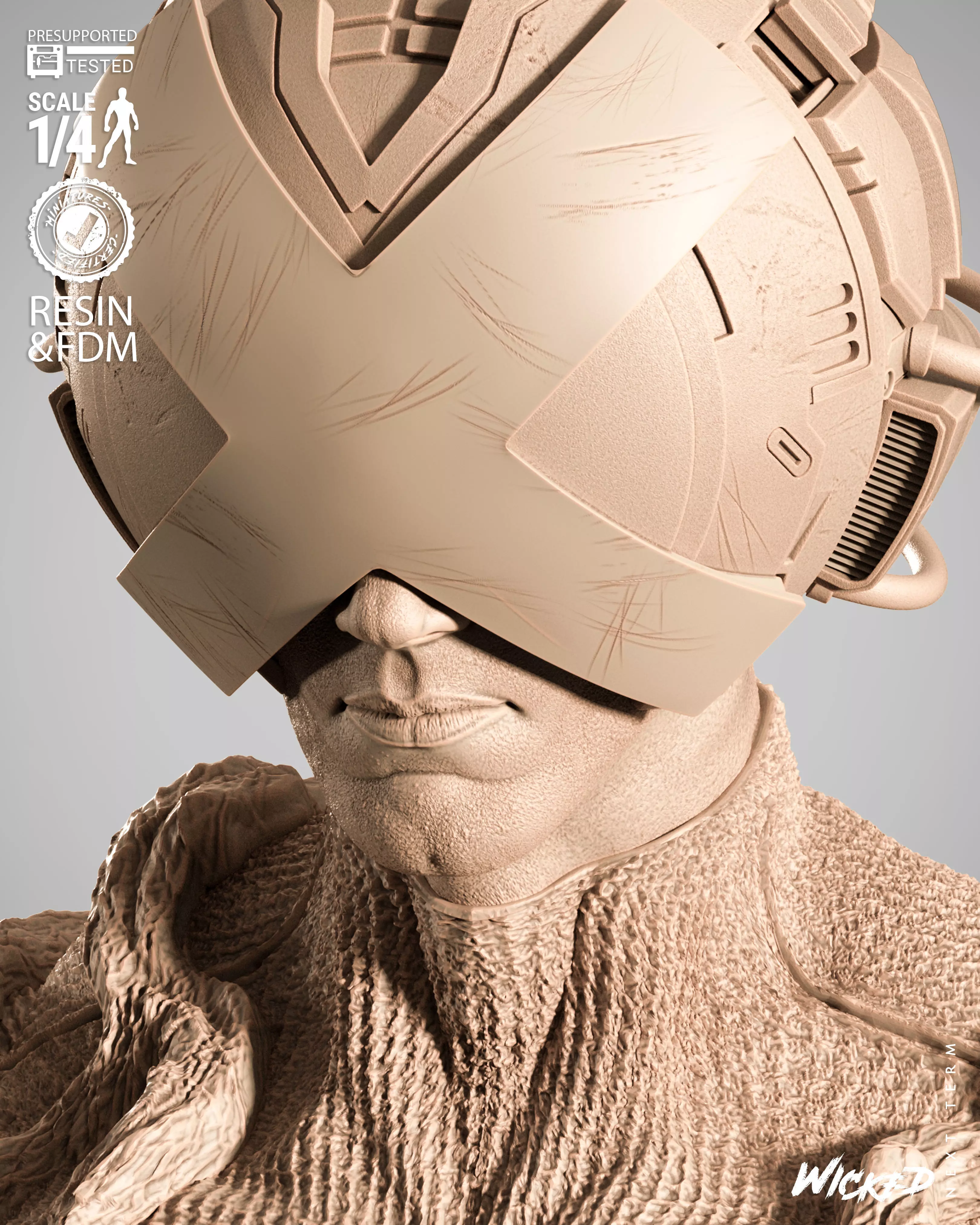 Wicked Marvel Professor Portrait Bust 3D print model_52