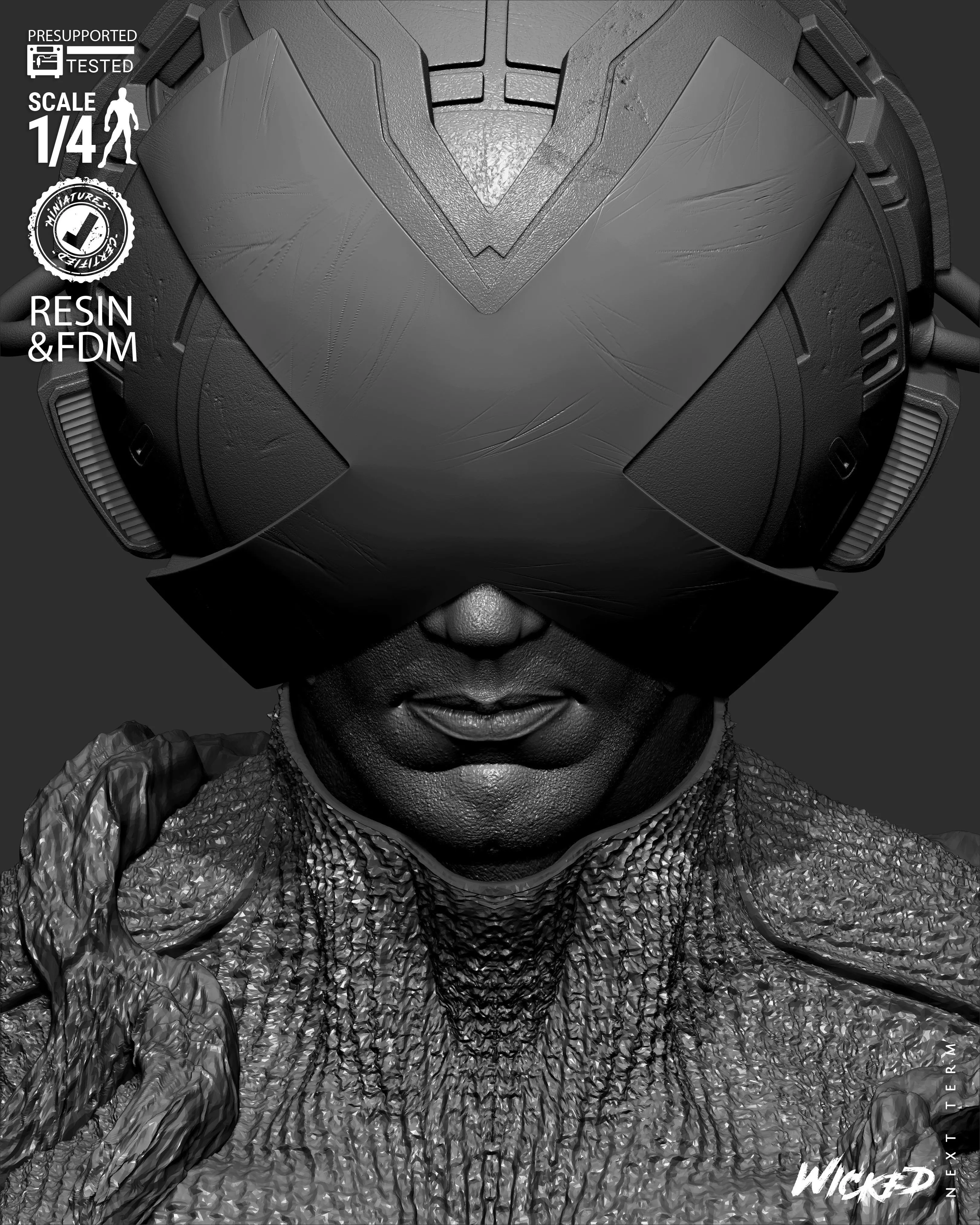 Wicked Marvel Professor Portrait Bust 3D print model_49