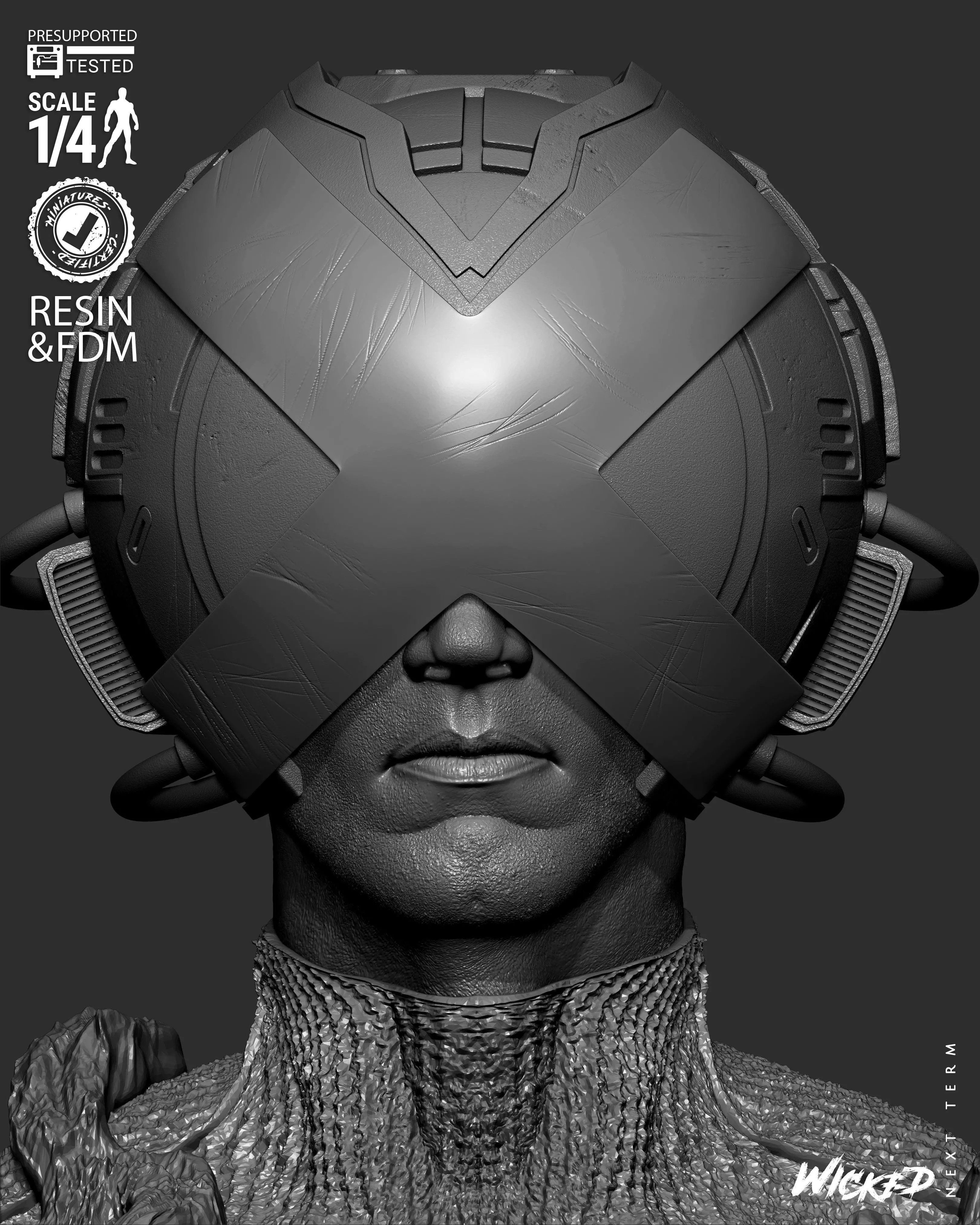 Wicked Marvel Professor Portrait Bust 3D print model_48