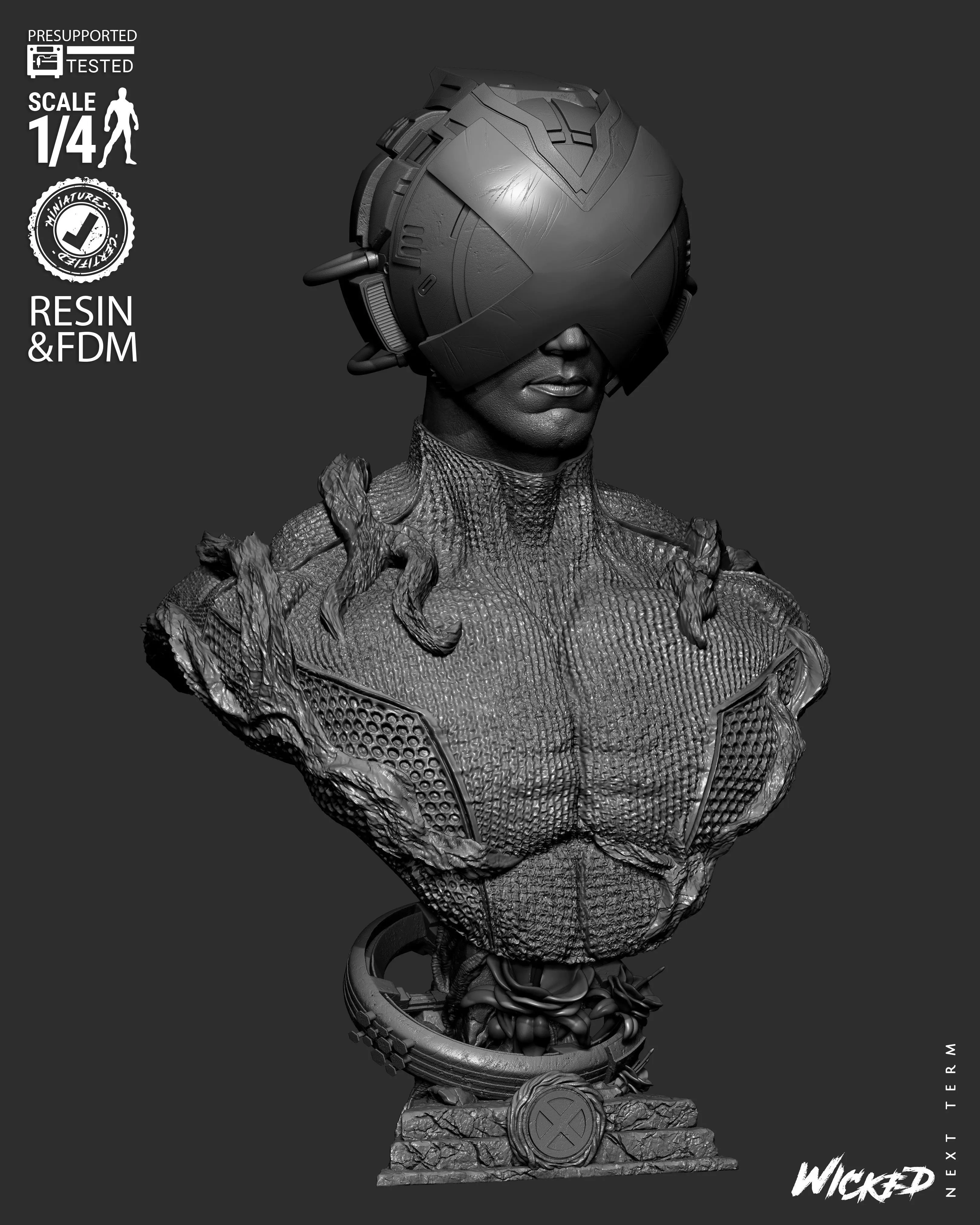 Wicked Marvel Professor Portrait Bust 3D print model_34