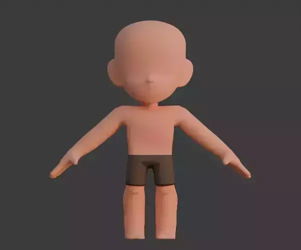 Stylized Cartoon Character Base Mesh