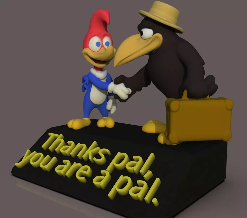 Woodpecker and Jubile Two Versions English and Portuguese 3D print model_5