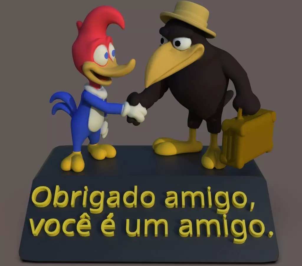 Woodpecker and Jubile Two Versions English and Portuguese 3D print model_2