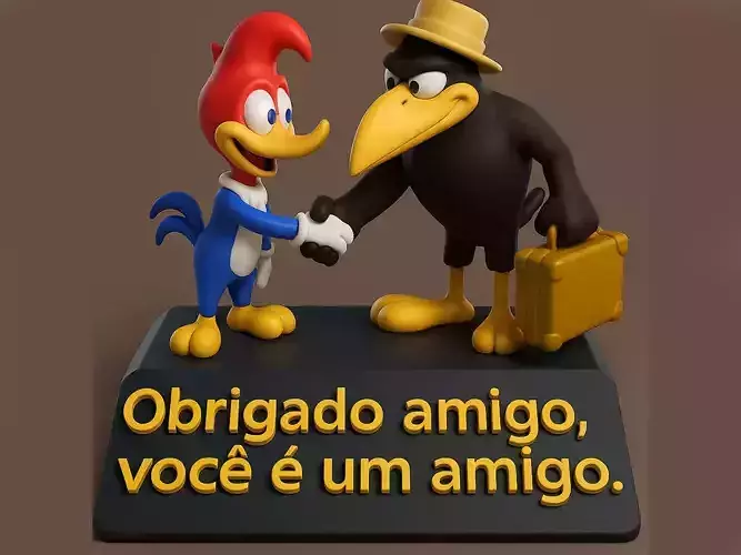 Woodpecker and Jubile Two Versions English and Portuguese 3D print model
