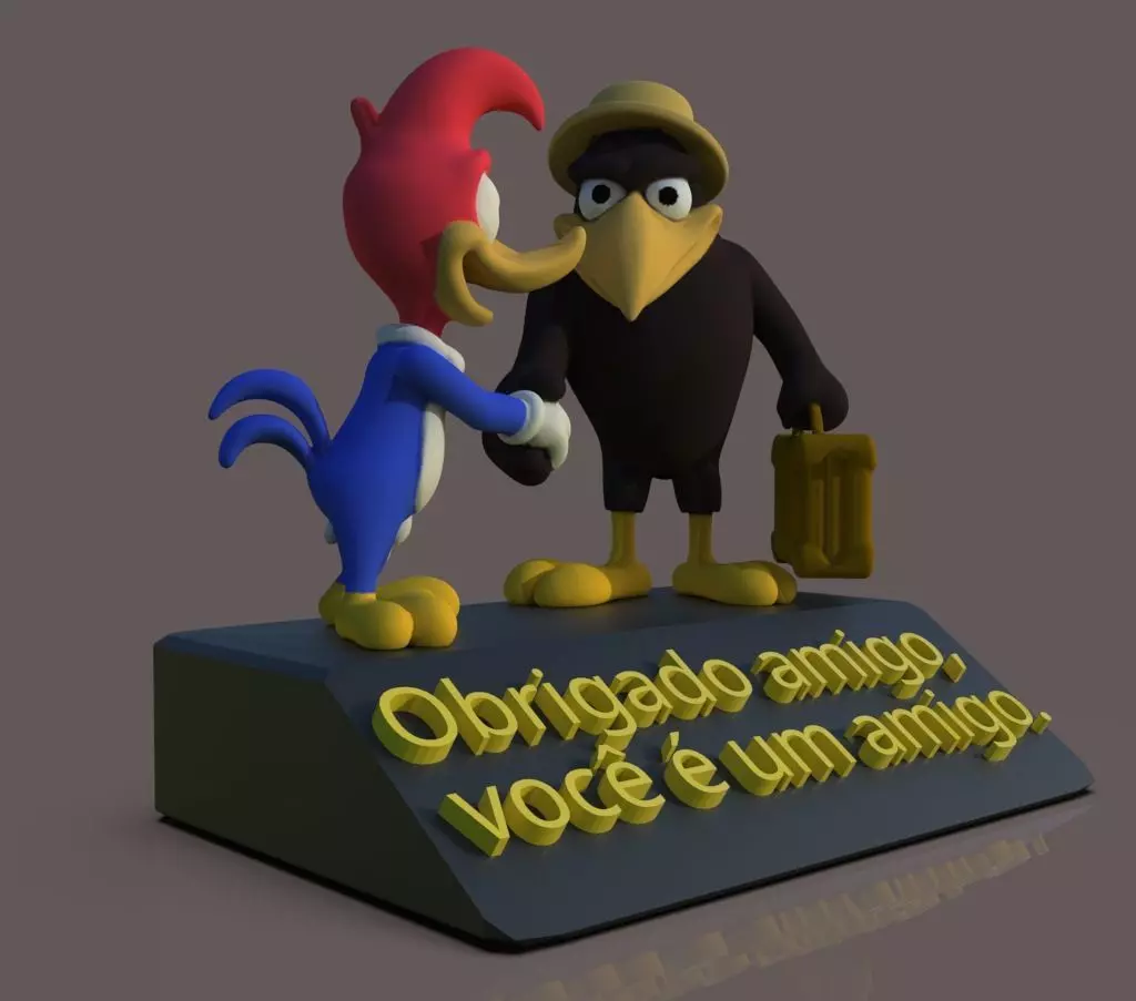 Woodpecker and Jubile Two Versions English and Portuguese 3D print model_3