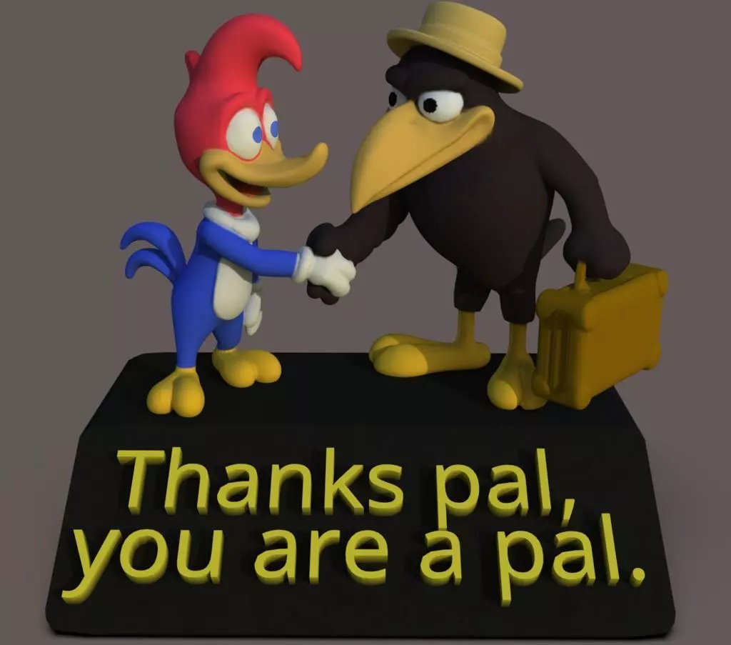 Woodpecker and Jubile Two Versions English and Portuguese 3D print model_4