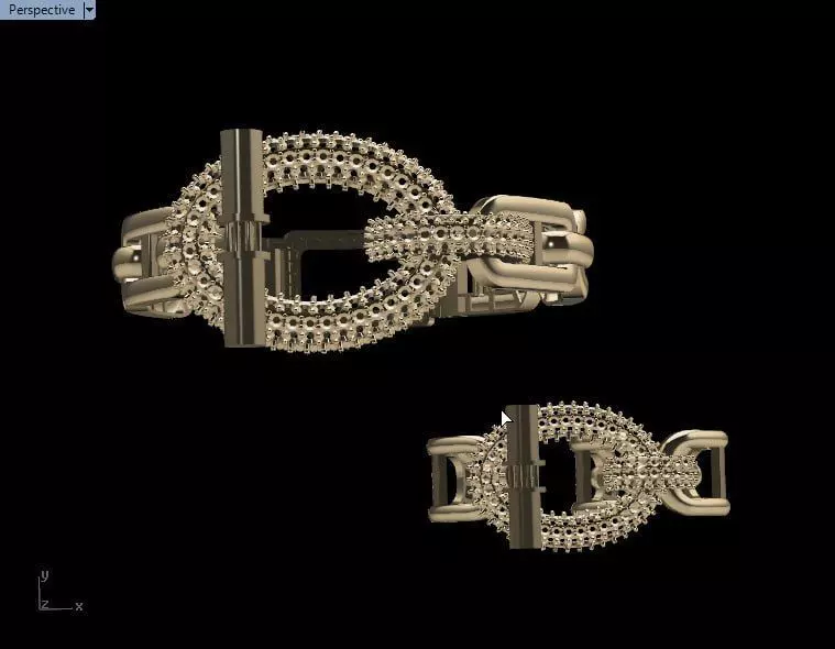  tiffany  gold bracelet 3D print model_3