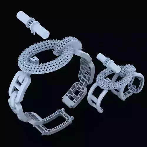  tiffany  gold bracelet 3D print model