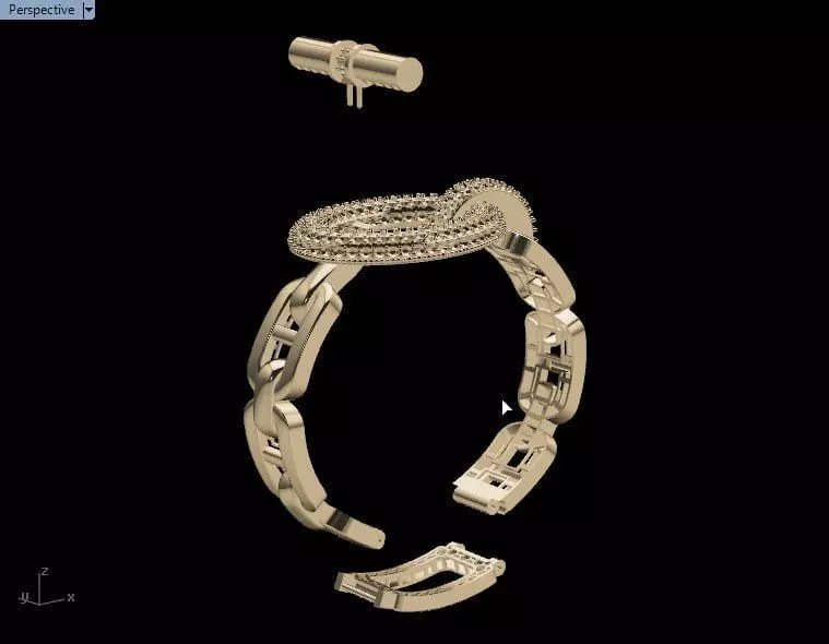  tiffany  gold bracelet 3D print model_1