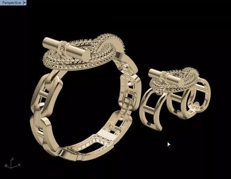  tiffany  gold bracelet 3D print model_4