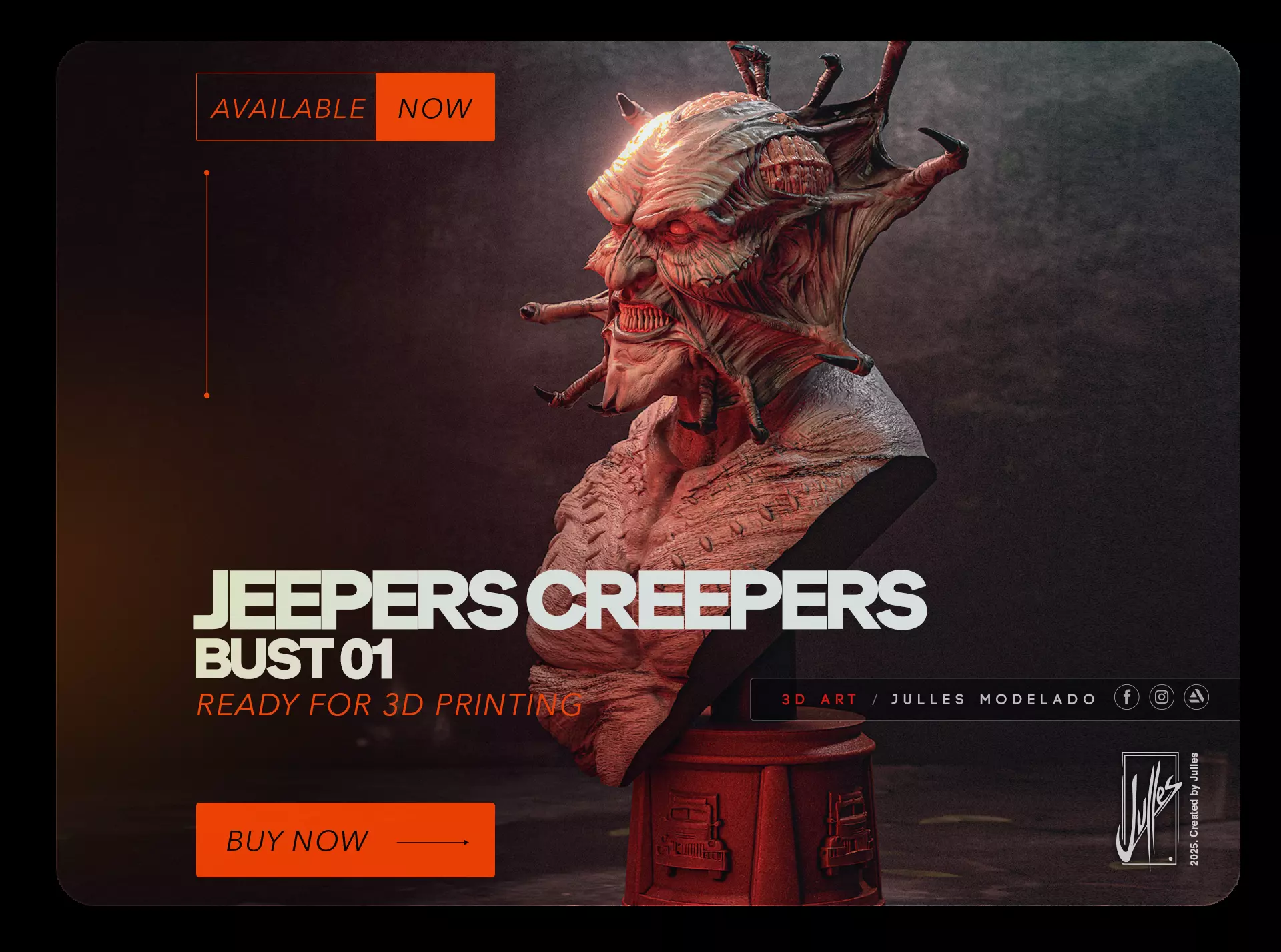 Jeepers Creepers Bust01 3D print model