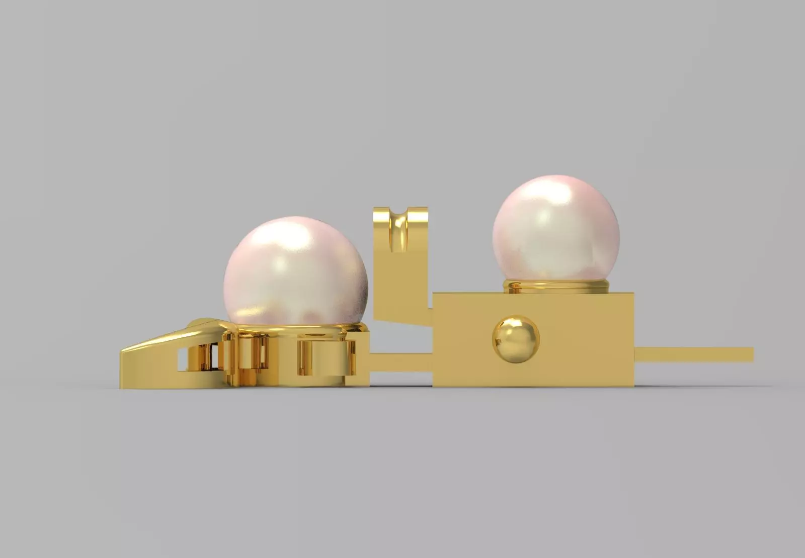 Geometric decorative lock gold and pearl model gl0012 3D print model_17