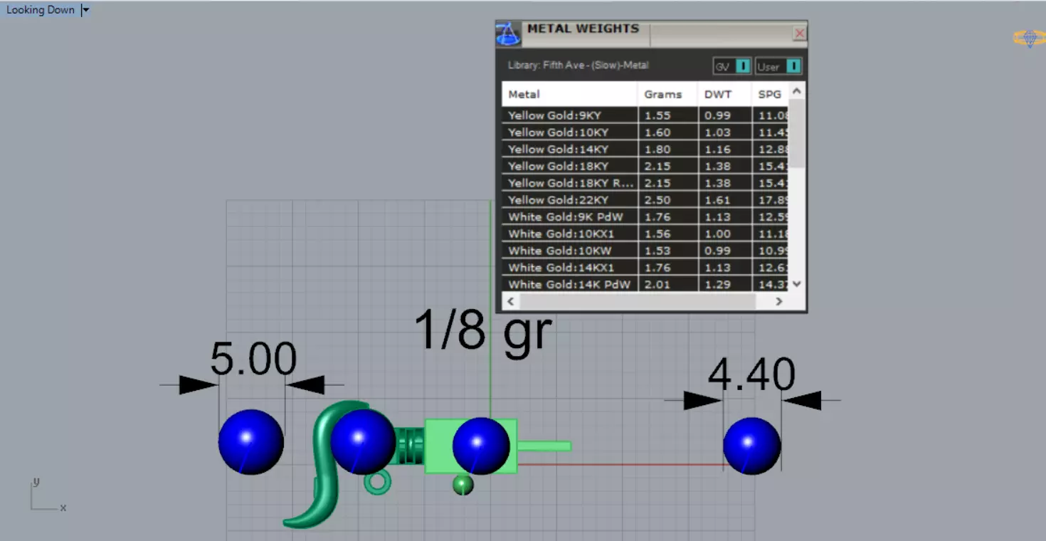 Geometric decorative lock gold and pearl model gl0012 3D print model_4