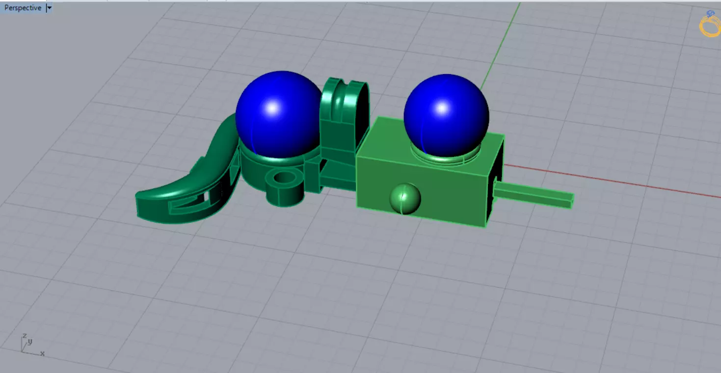 Geometric decorative lock gold and pearl model gl0012 3D print model_8