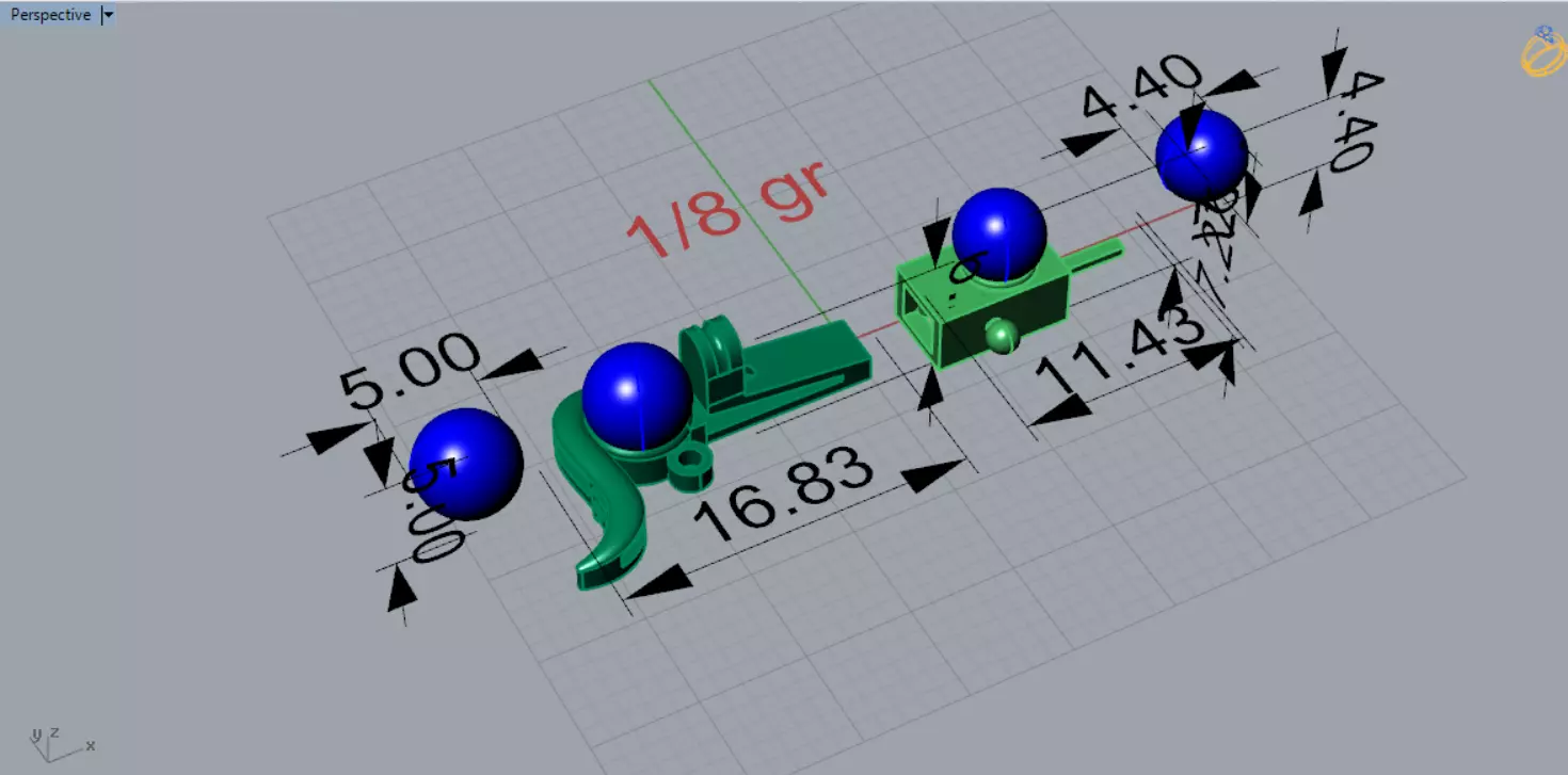 Geometric decorative lock gold and pearl model gl0012 3D print model_10