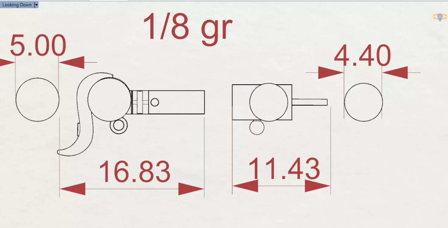Geometric decorative lock gold and pearl model gl0012 3D print model_23