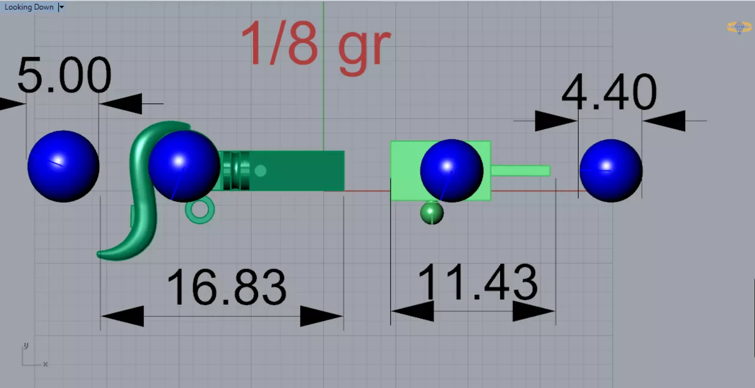 Geometric decorative lock gold and pearl model gl0012 3D print model_11