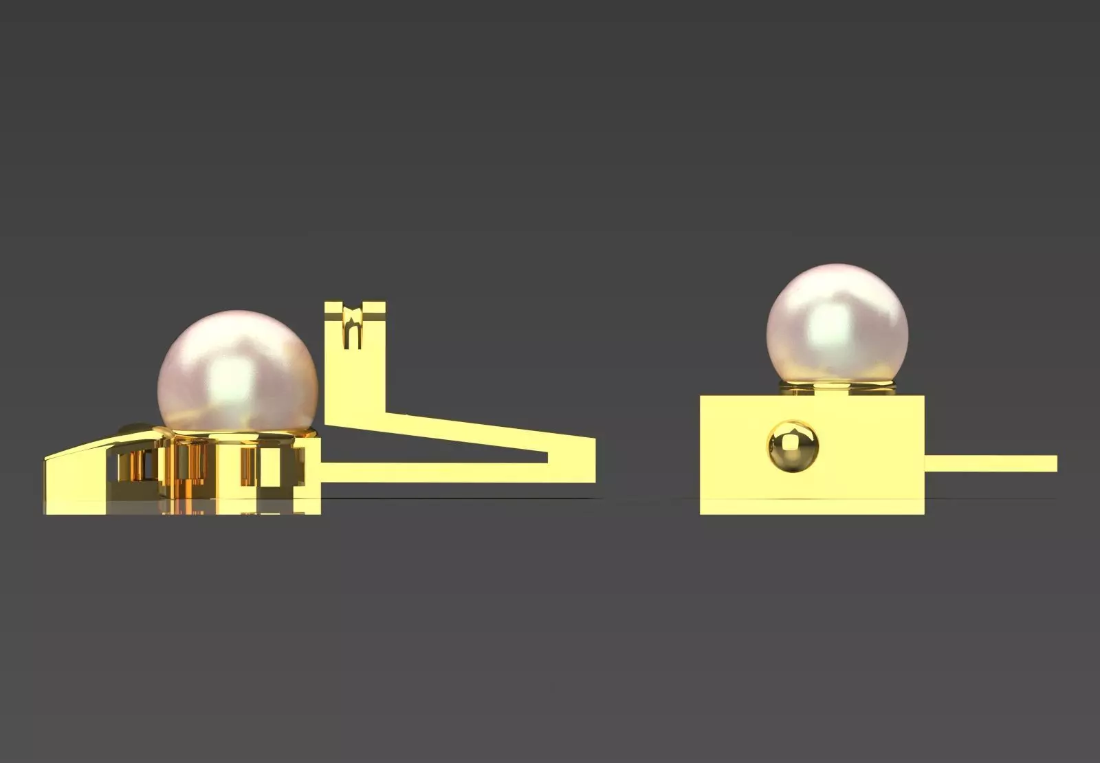 Geometric decorative lock gold and pearl model gl0012 3D print model_1