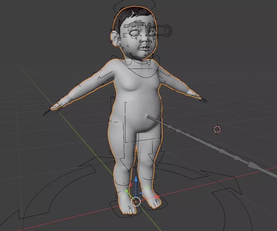 Newborn Baby Inside Womb Semi Realistic 3D model_18