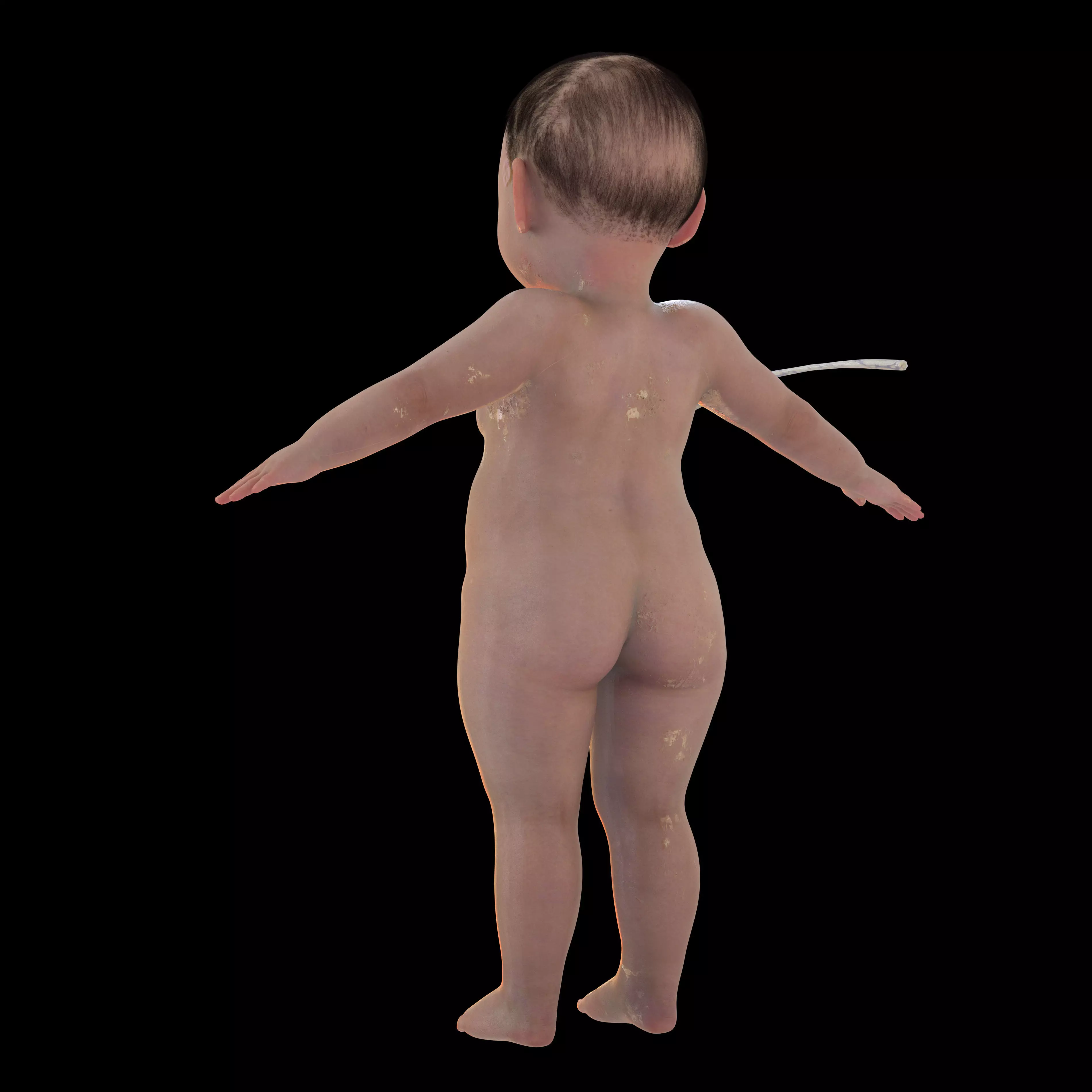 Newborn Baby Inside Womb Semi Realistic 3D model_11