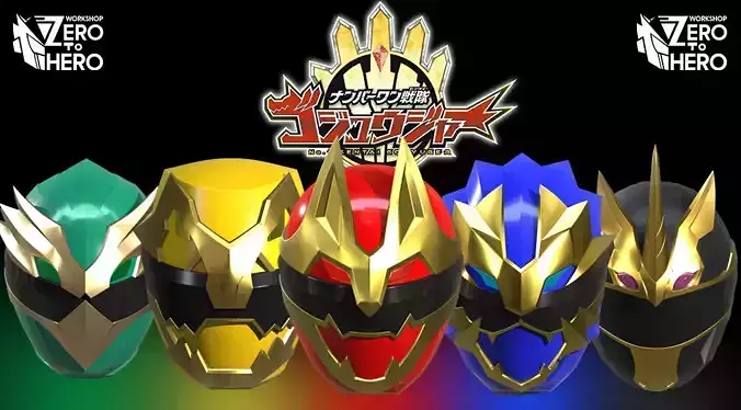 Combo of 5 helmet Gozyuger Helmet