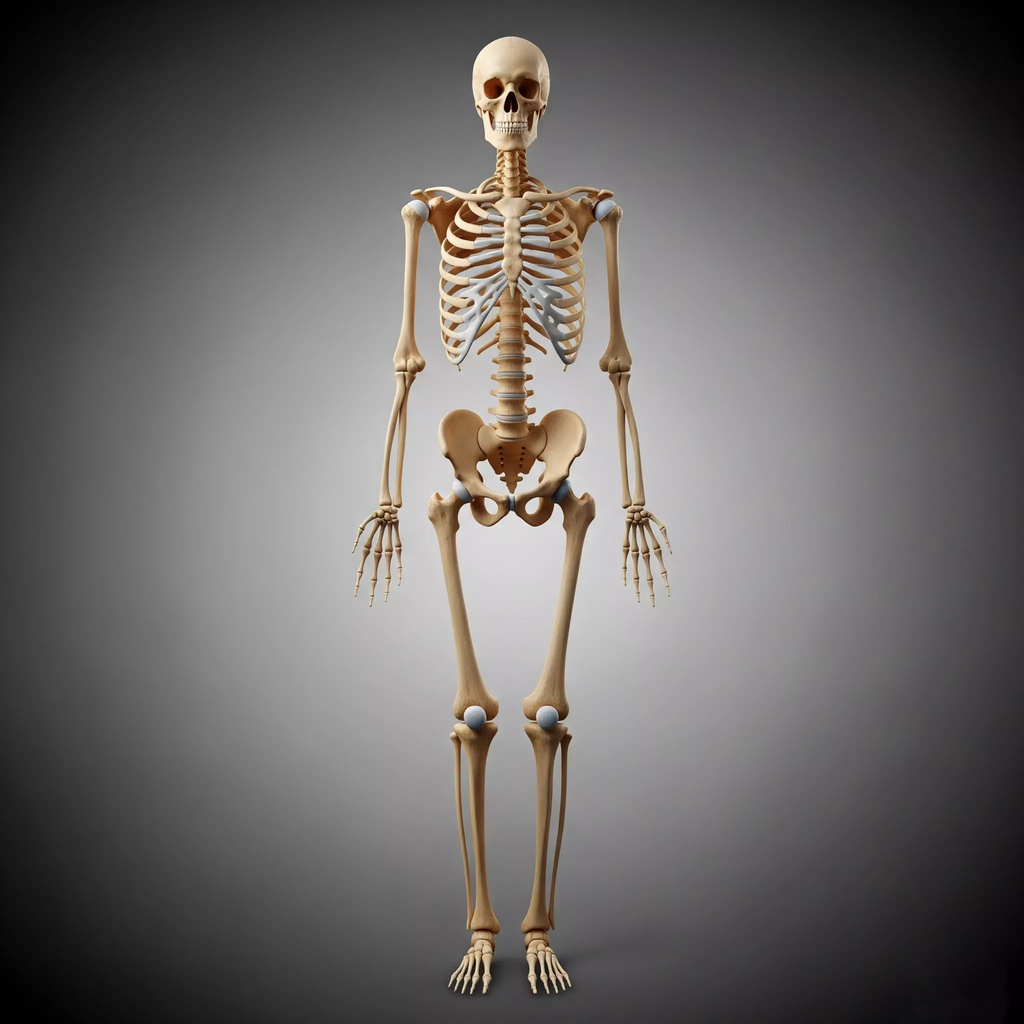 Full Human Skeleton Anatomical Model -206 Bone 3D model_0