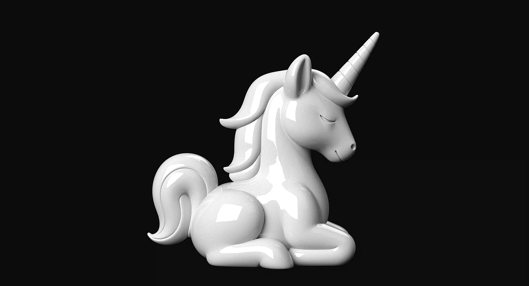 Unicorn 3D print model_6