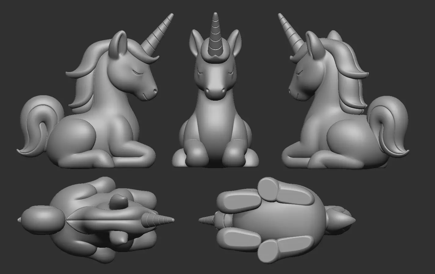 Unicorn 3D print model_18