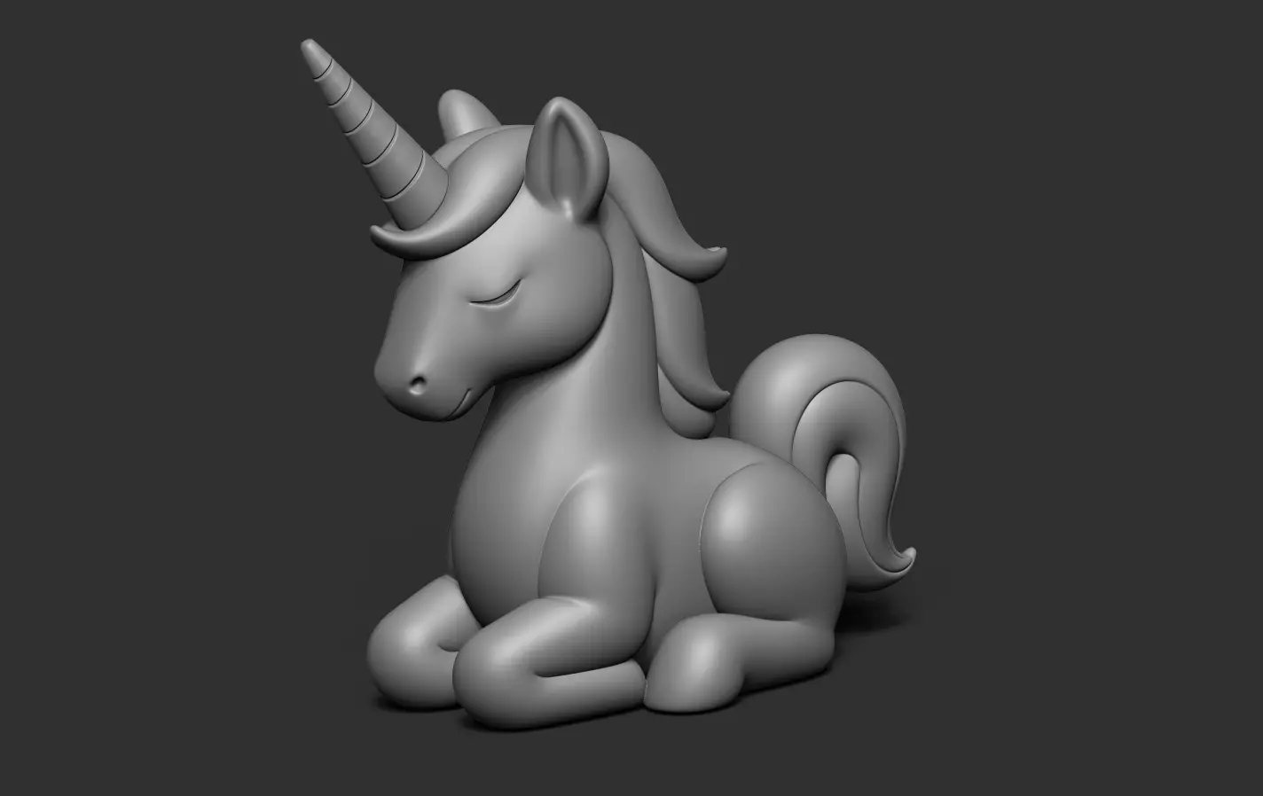 Unicorn 3D print model_12