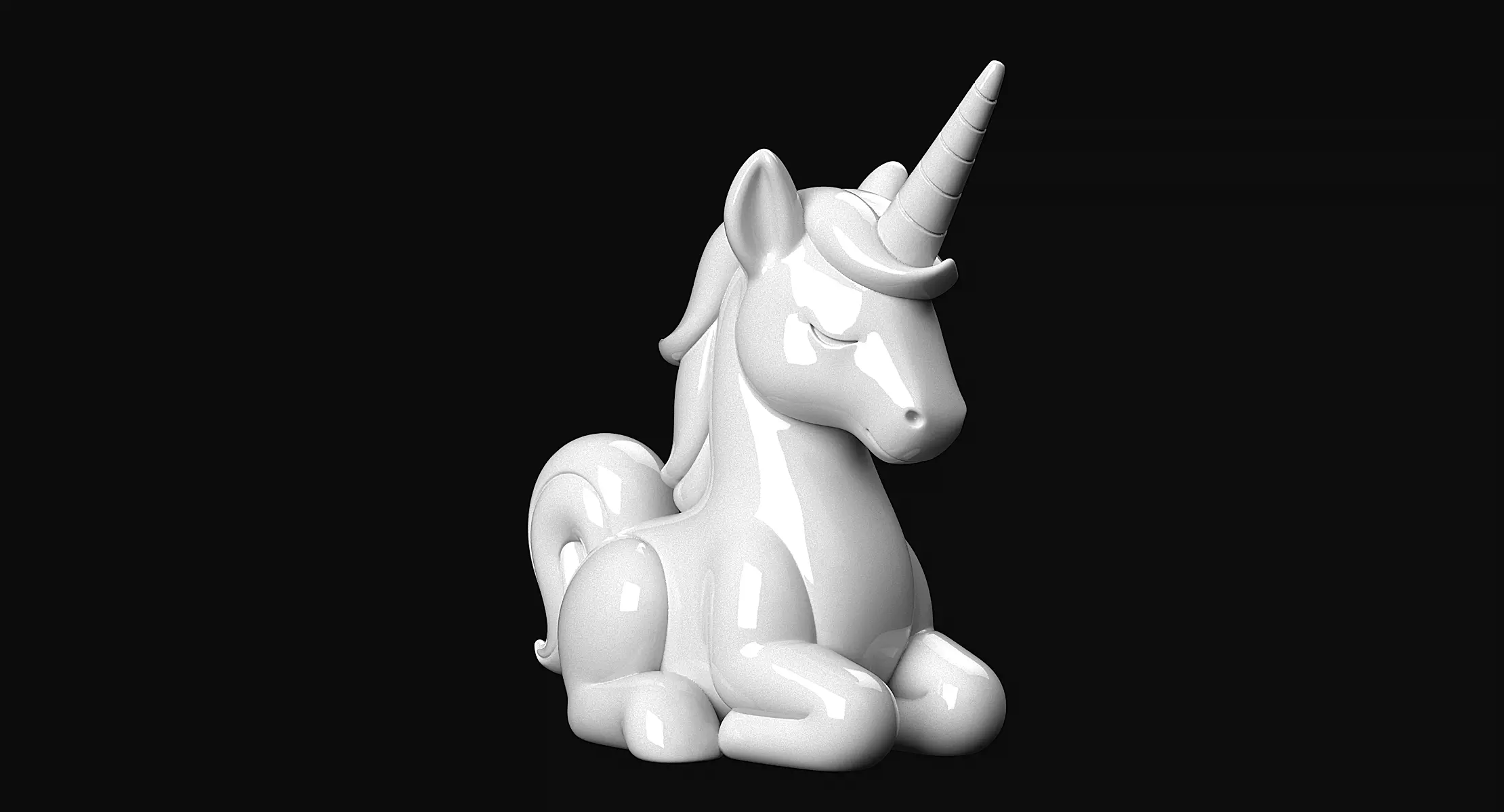 Unicorn 3D print model_7