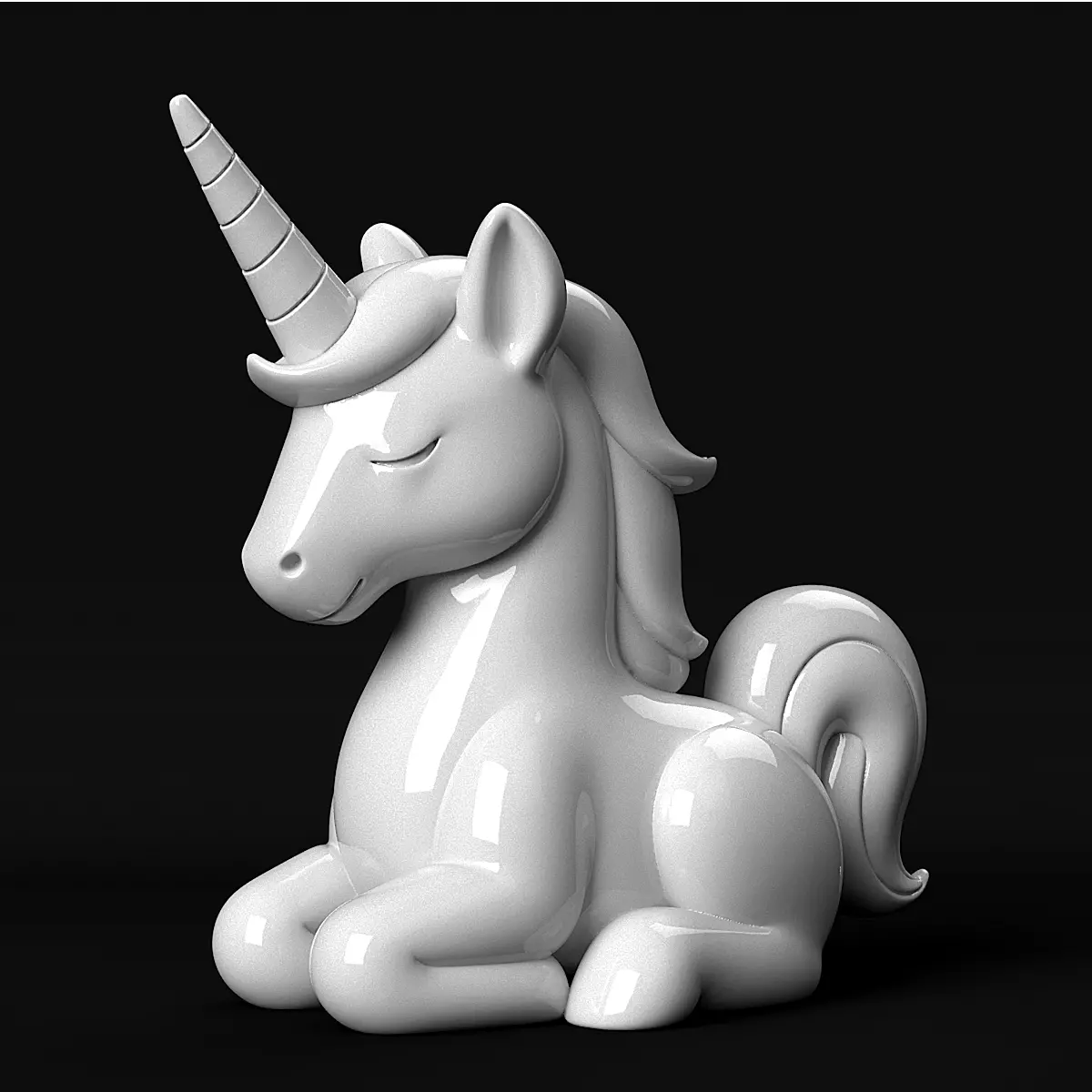 Unicorn 3D print model_0