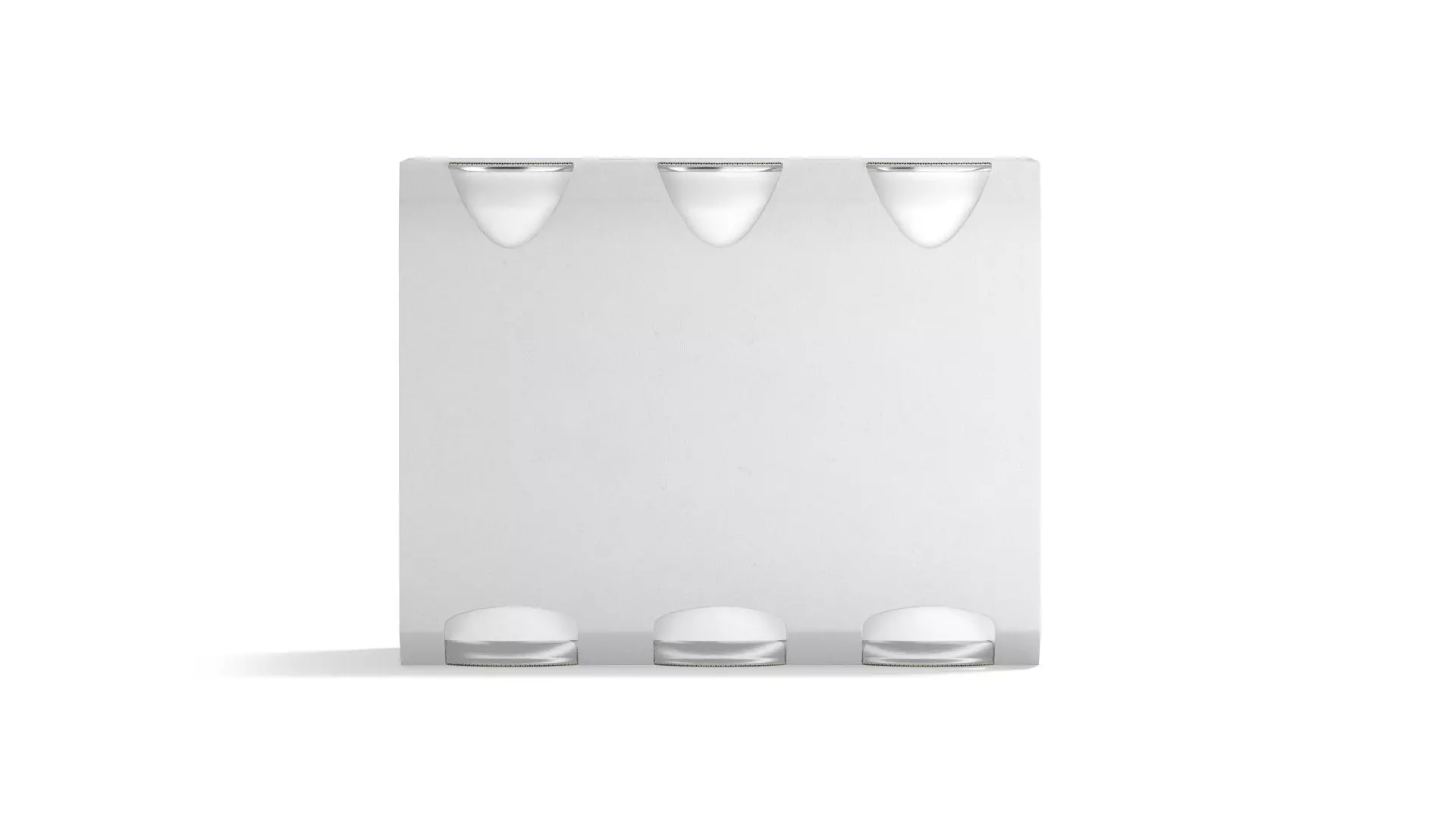 White Six 550ml Can Cardboard Pack - paperboard with cans 3D model_1