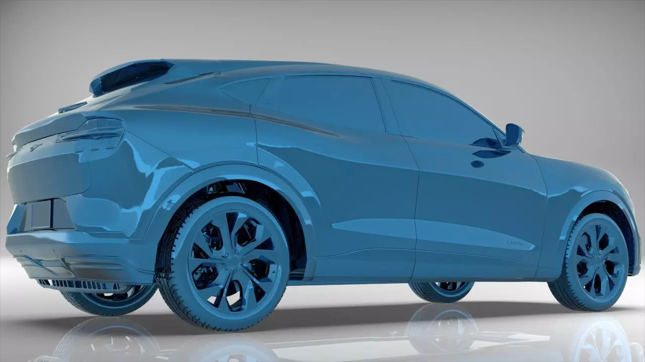 Electric SUV car 2021 3D model_24
