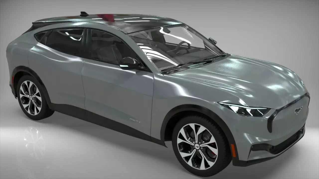 Electric SUV car 2021 3D model_5
