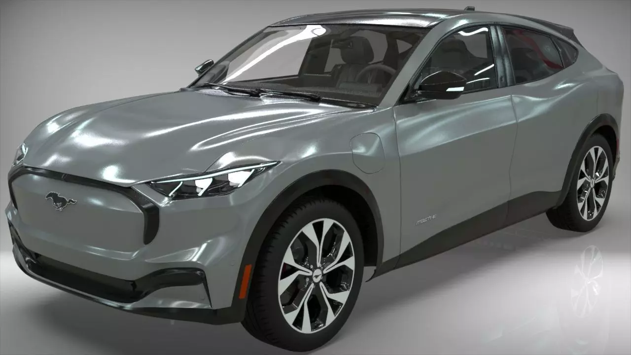 Electric SUV car 2021 3D model_0