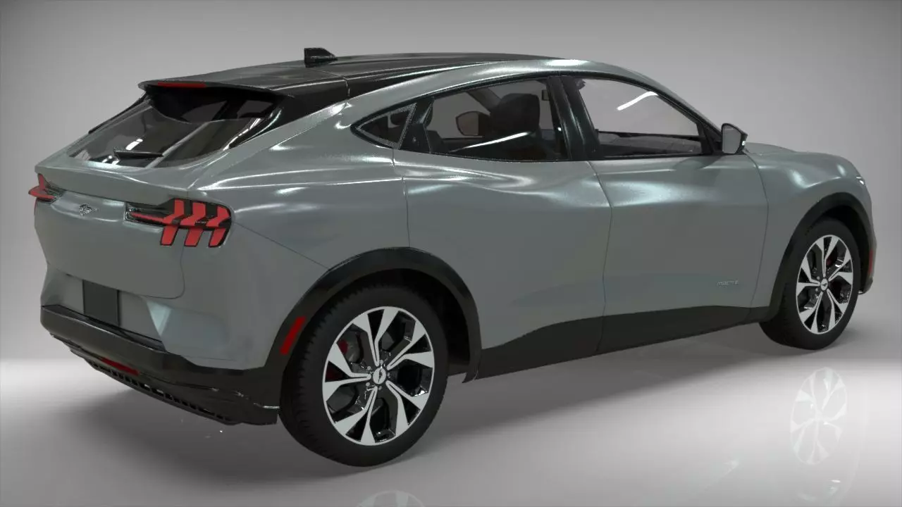 Electric SUV car 2021 3D model_4