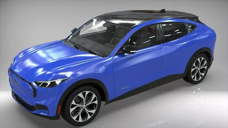 Electric SUV car 2021 3D model_13