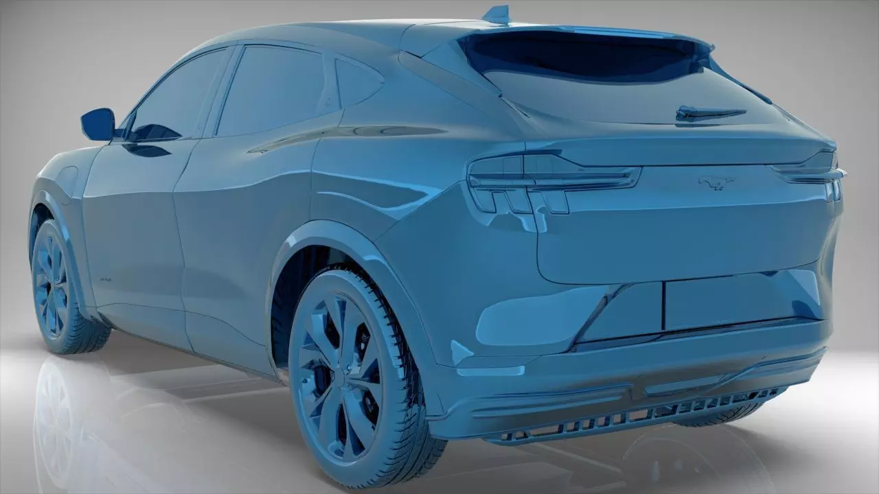 Electric SUV car 2021 3D model_23