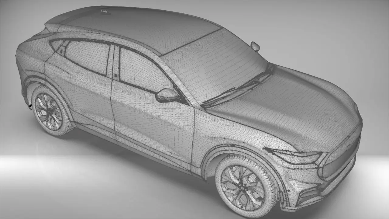 Electric SUV car 2021 3D model_18
