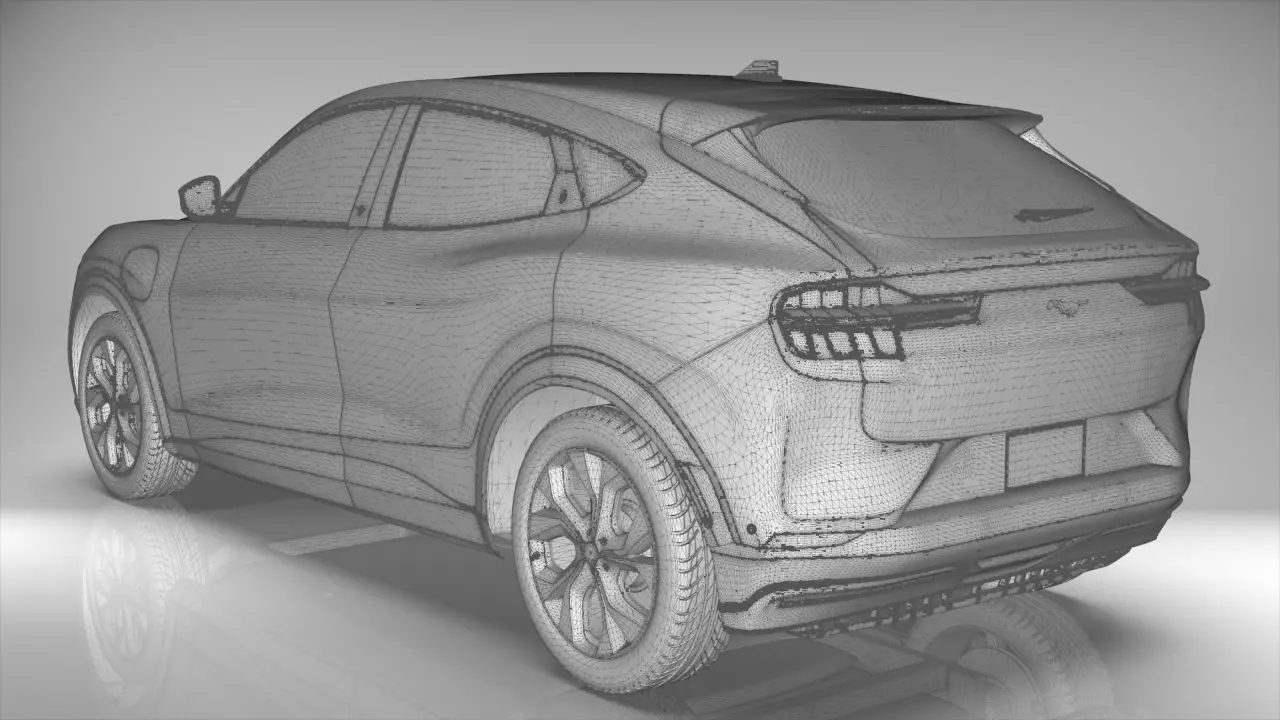 Electric SUV car 2021 3D model_16