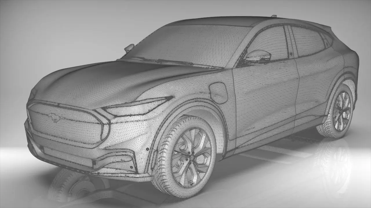 Electric SUV car 2021 3D model_15