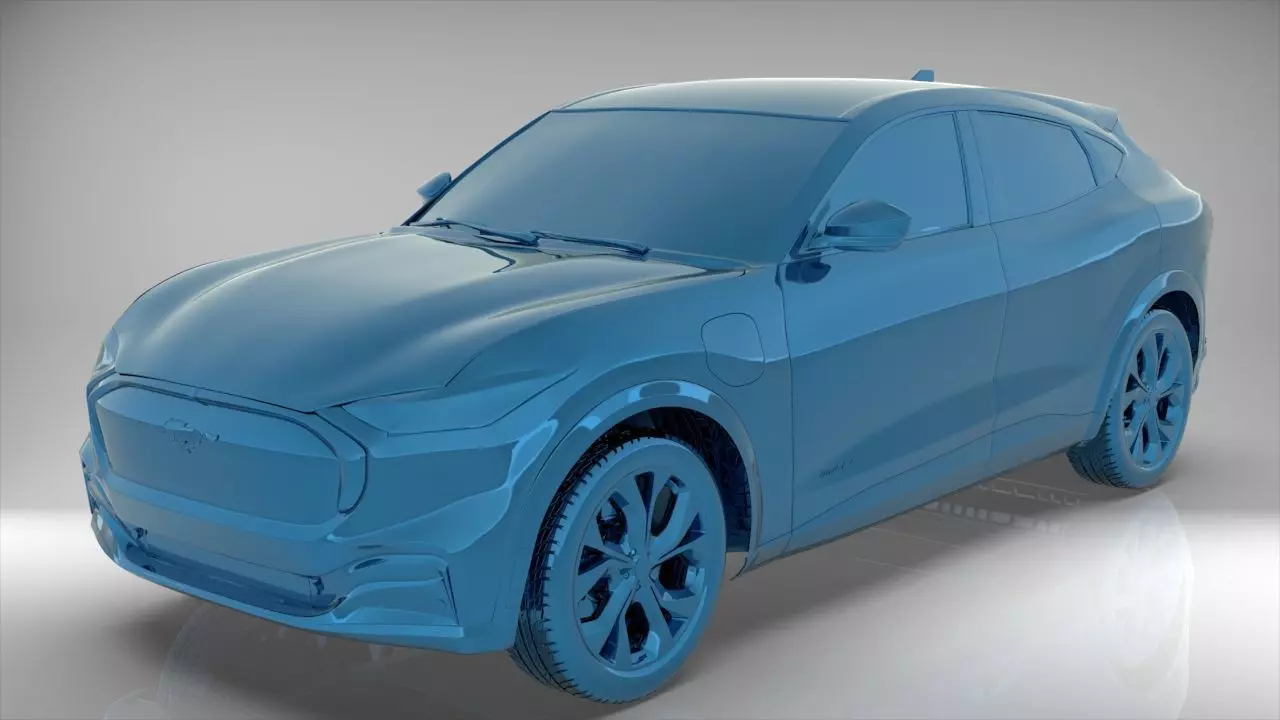Electric SUV car 2021 3D model_22