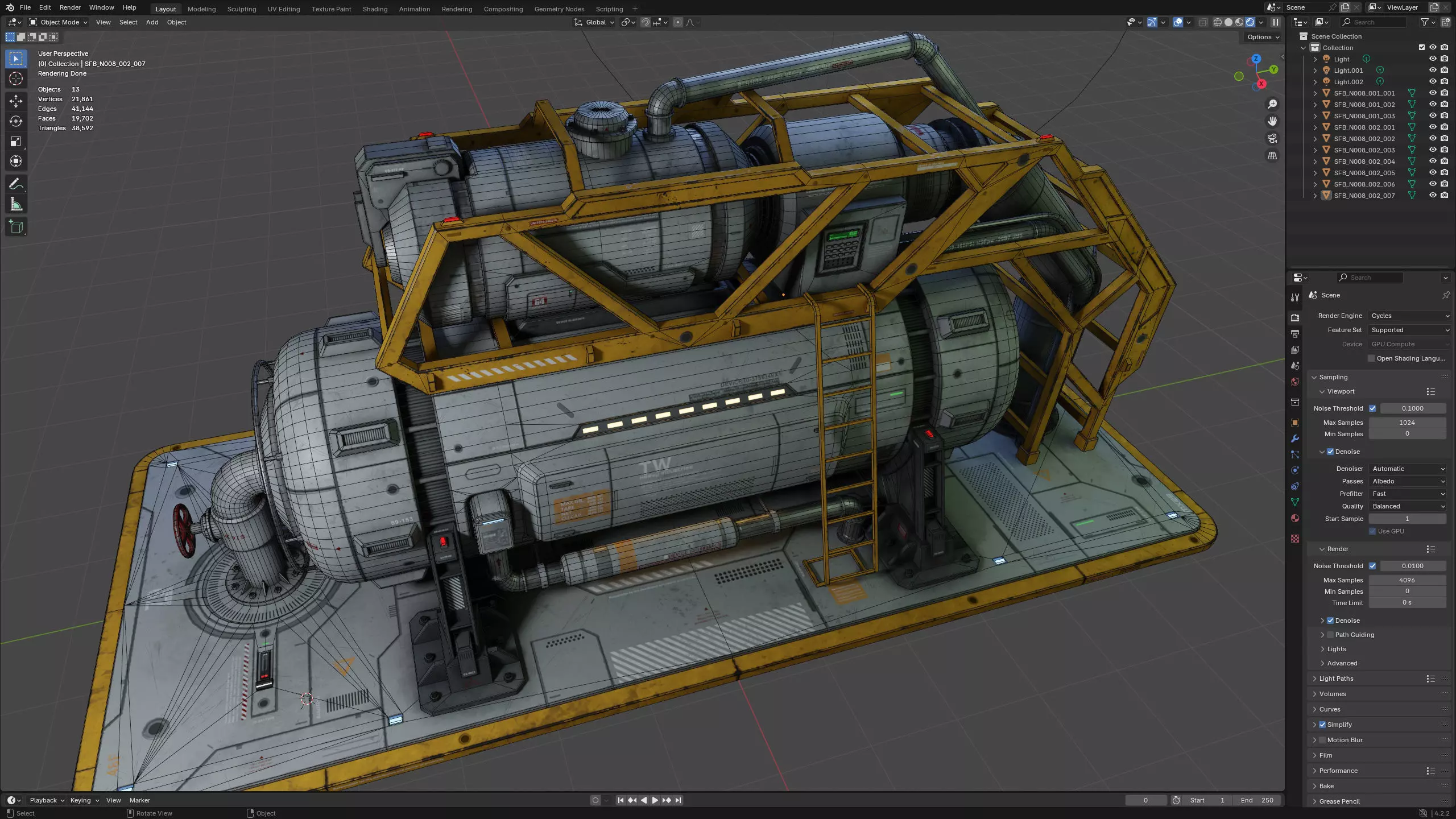 Sci-Fi Building 008 Industry-PBR Low-poly 3D model_15