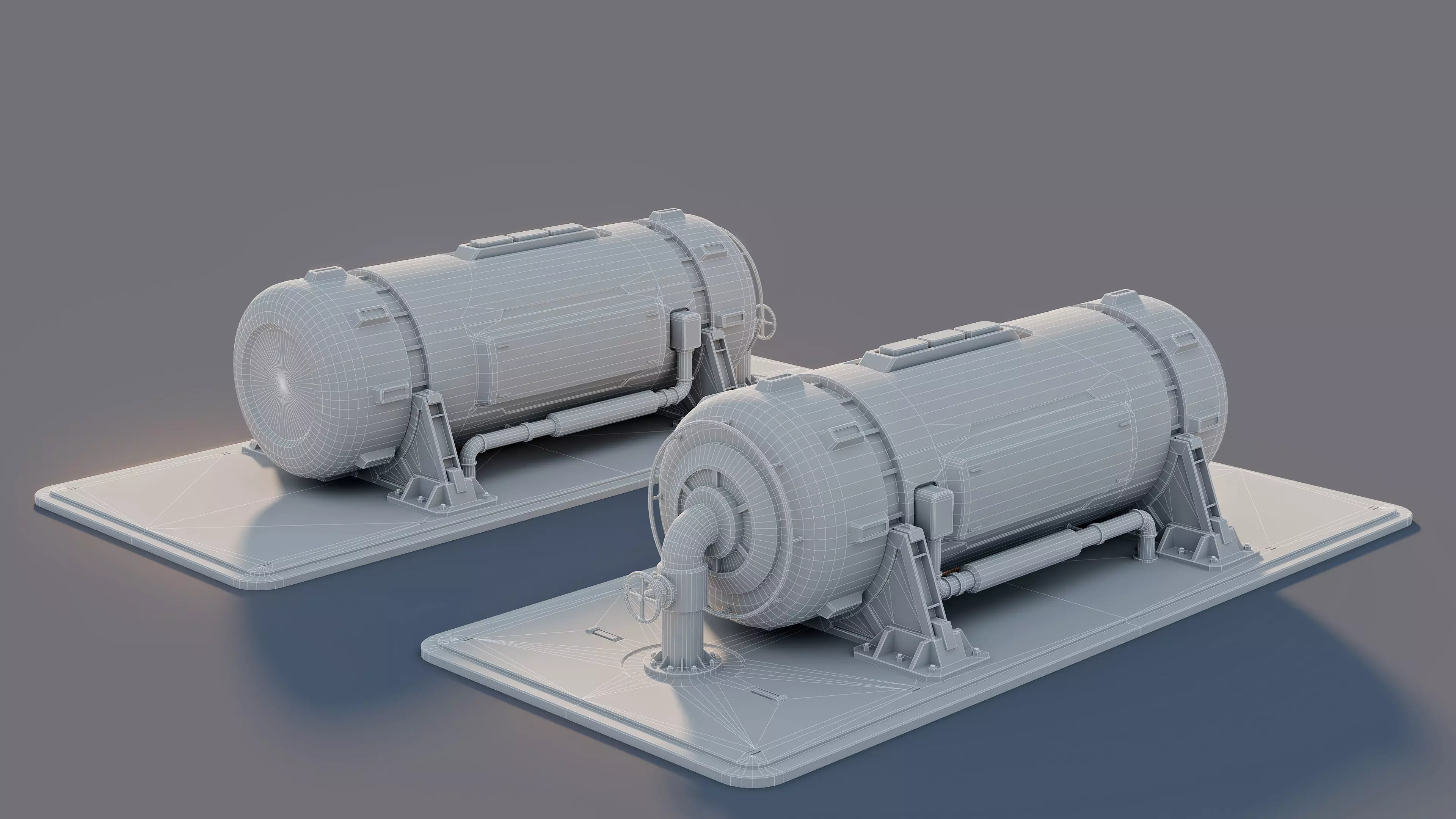 Sci-Fi Building 008 Industry-PBR Low-poly 3D model_5