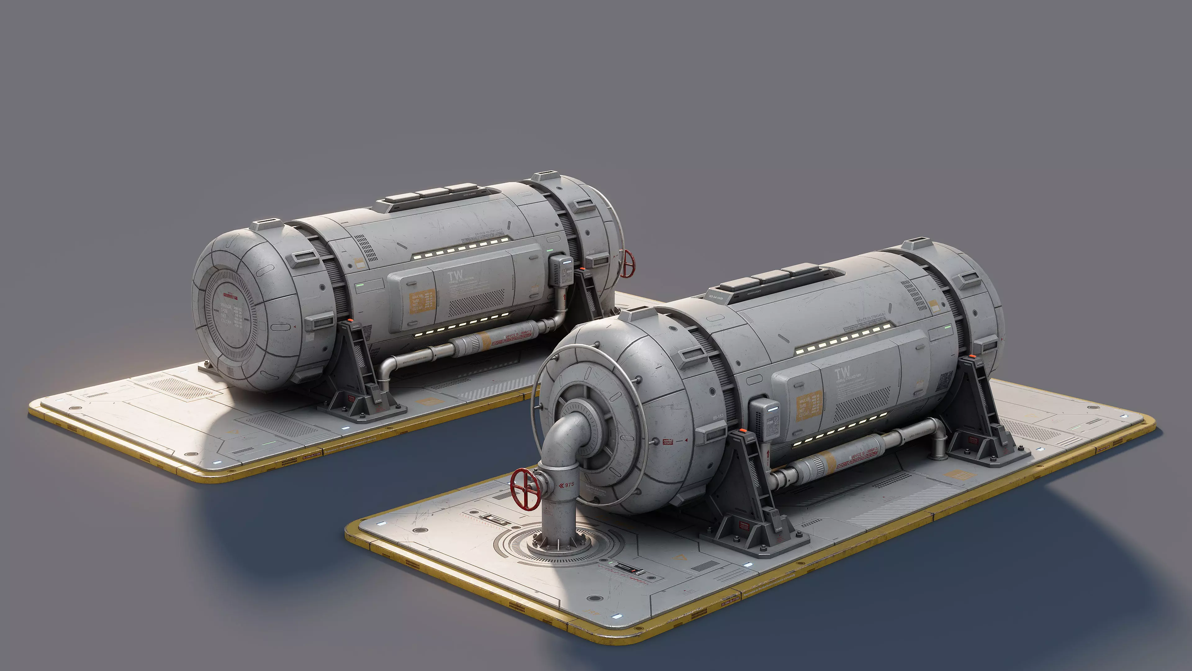 Sci-Fi Building 008 Industry-PBR Low-poly 3D model_4