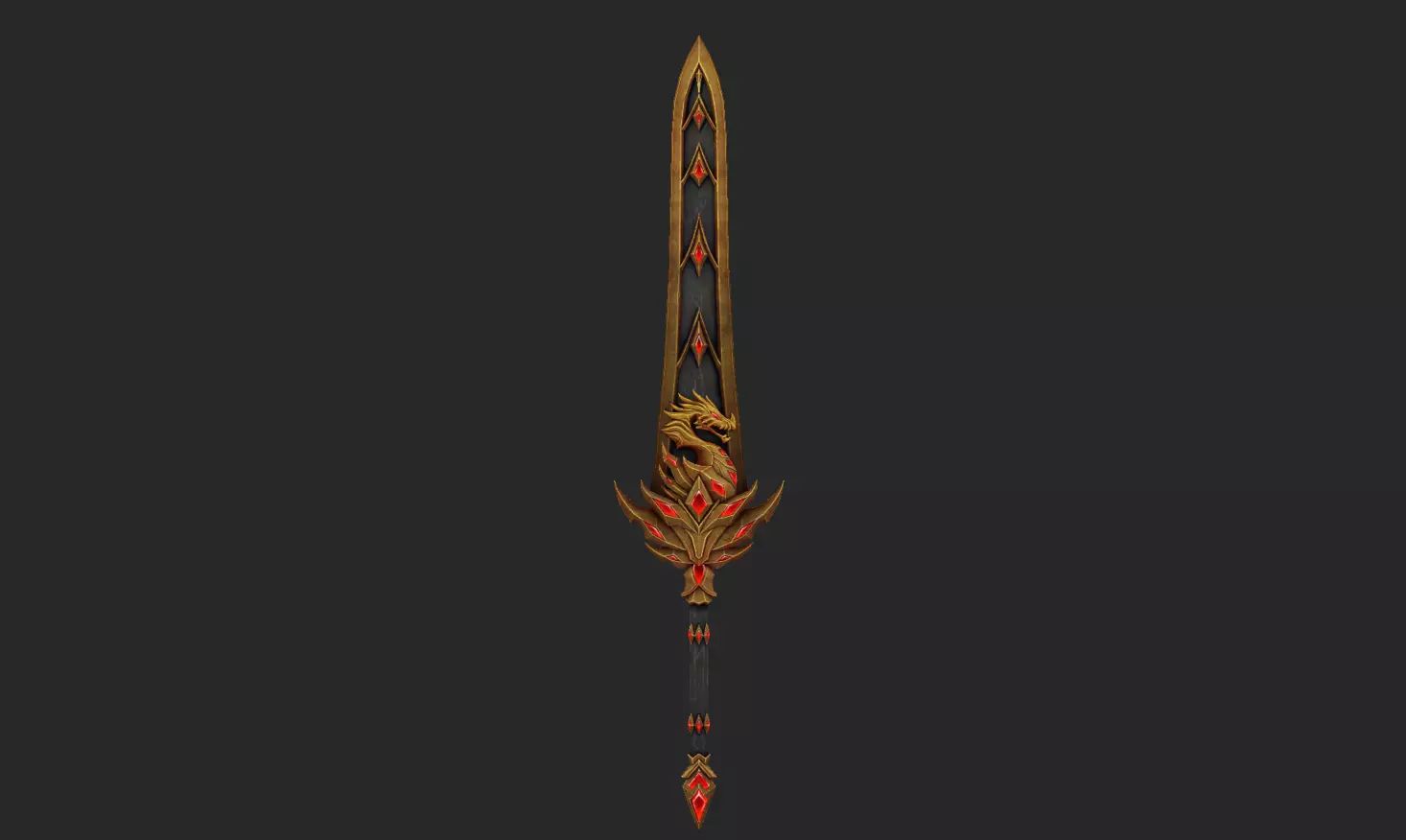 Dragon Decade Weapons Low-poly 3D model_5
