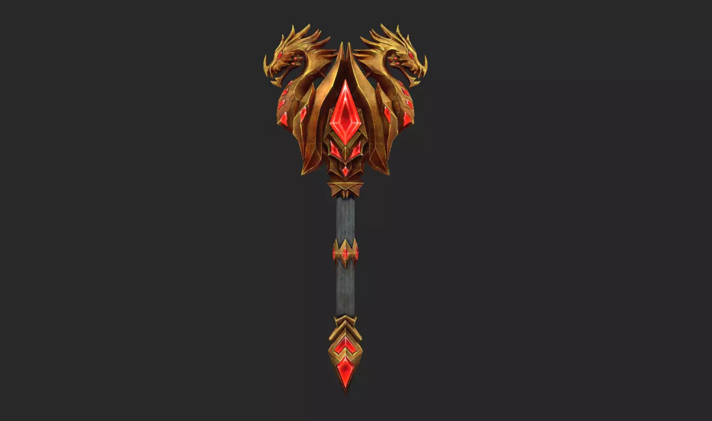 Dragon Decade Weapons Low-poly 3D model_15