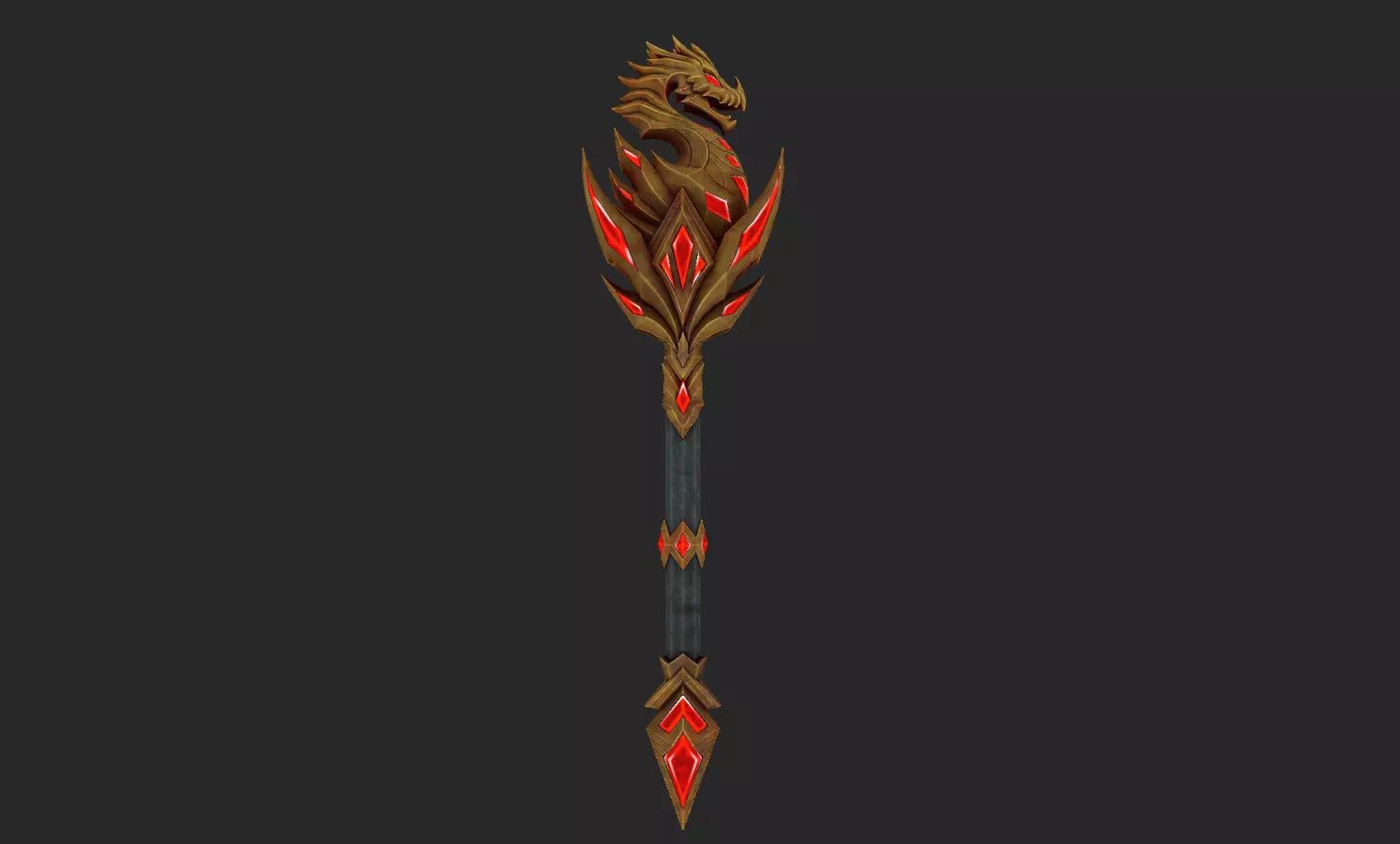 Dragon Decade Weapons Low-poly 3D model_10