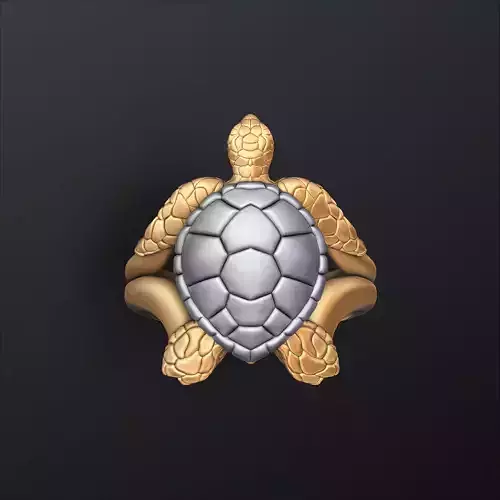 Turtle Ring 3D print model